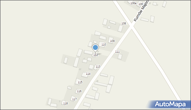 Kumów Majoracki, Kumów Majoracki, 112, mapa Kumów Majoracki