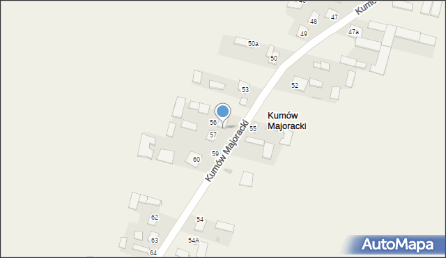 Kumów Majoracki, Kumów Majoracki, 61, mapa Kumów Majoracki