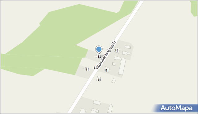Kumów Majoracki, Kumów Majoracki, 82, mapa Kumów Majoracki