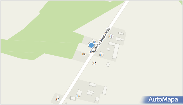 Kumów Majoracki, Kumów Majoracki, 83a, mapa Kumów Majoracki