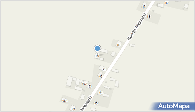 Kumów Majoracki, Kumów Majoracki, 90, mapa Kumów Majoracki