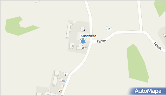 Kundzicze, Kundzicze, 15, mapa Kundzicze