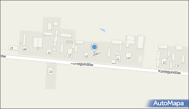 Kunegundów, Kunegundów, 12A, mapa Kunegundów