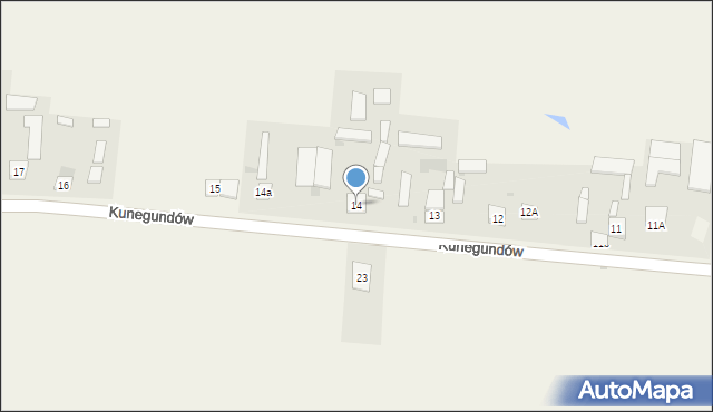 Kunegundów, Kunegundów, 14, mapa Kunegundów