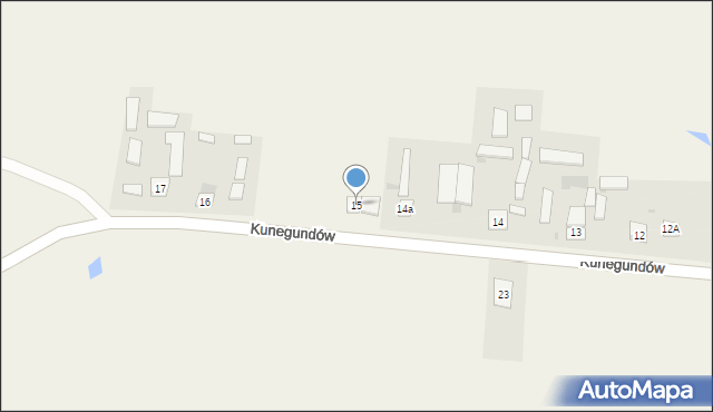 Kunegundów, Kunegundów, 15, mapa Kunegundów