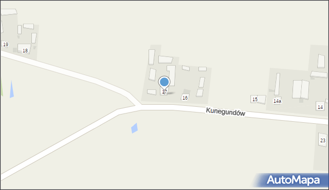 Kunegundów, Kunegundów, 17a, mapa Kunegundów