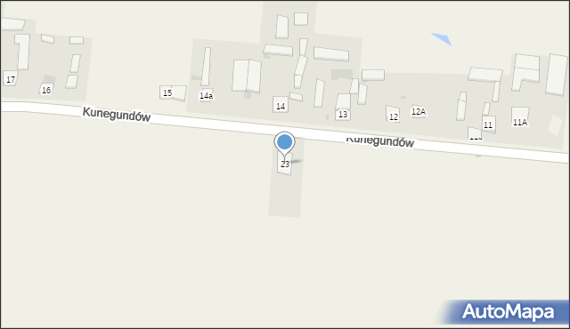 Kunegundów, Kunegundów, 23, mapa Kunegundów