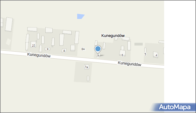 Kunegundów, Kunegundów, 7, mapa Kunegundów