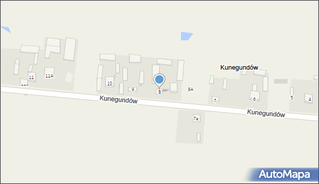 Kunegundów, Kunegundów, 8, mapa Kunegundów