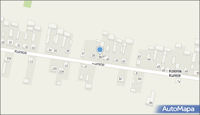 Kunice, Kunice, 39, mapa Kunice