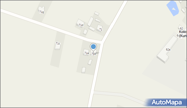 Kunice, Kunice, 71b, mapa Kunice