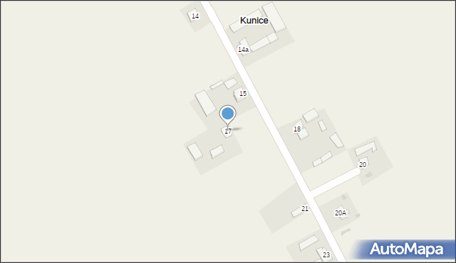 Kunice, Kunice, 17, mapa Kunice