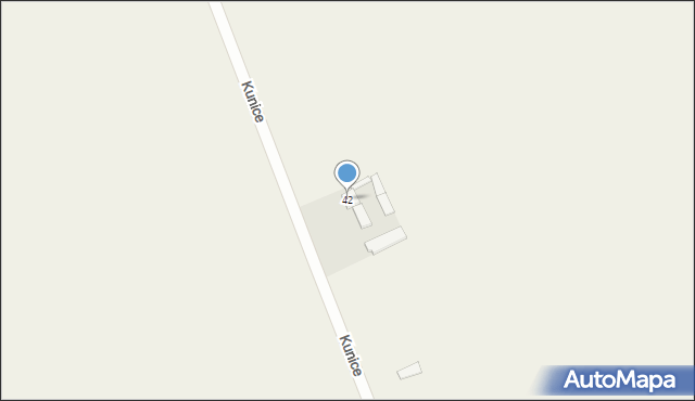 Kunice, Kunice, 42, mapa Kunice