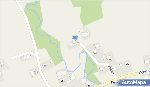 Kunice, Kunice, 15, mapa Kunice
