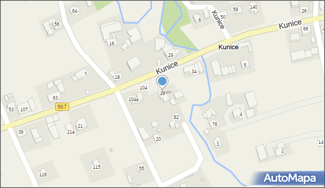 Kunice, Kunice, 19, mapa Kunice