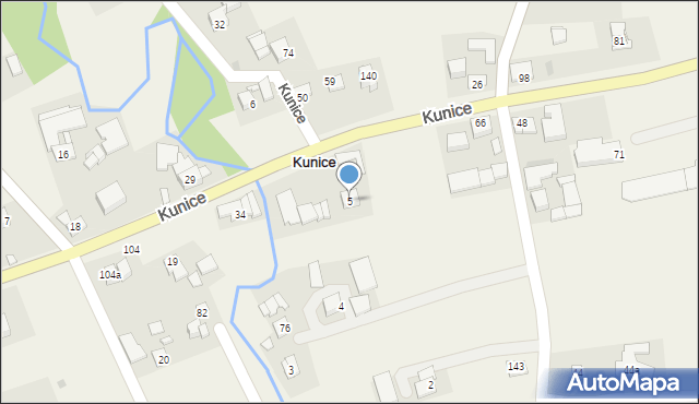 Kunice, Kunice, 5, mapa Kunice