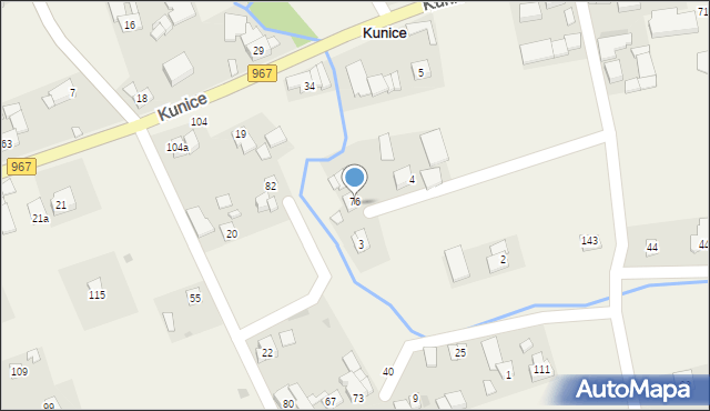 Kunice, Kunice, 76, mapa Kunice