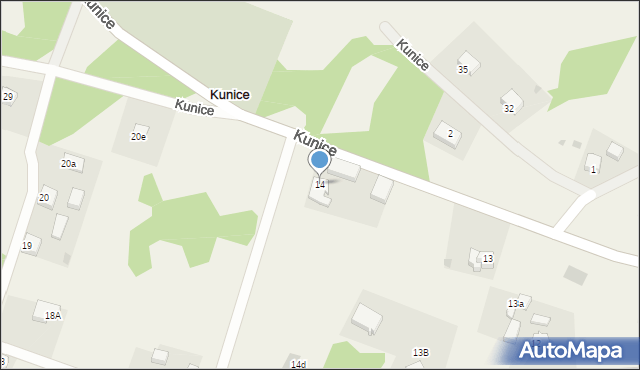 Kunice, Kunice, 14, mapa Kunice
