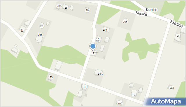 Kunice, Kunice, 19, mapa Kunice
