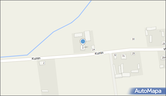 Kunin, Kunin, 1, mapa Kunin