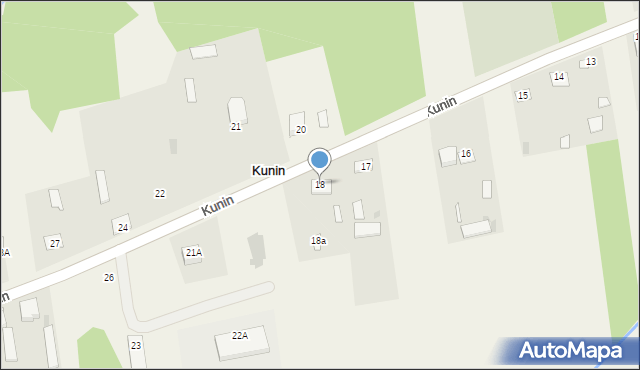 Kunin, Kunin, 18, mapa Kunin