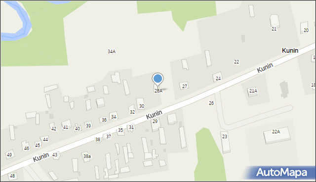Kunin, Kunin, 28A, mapa Kunin