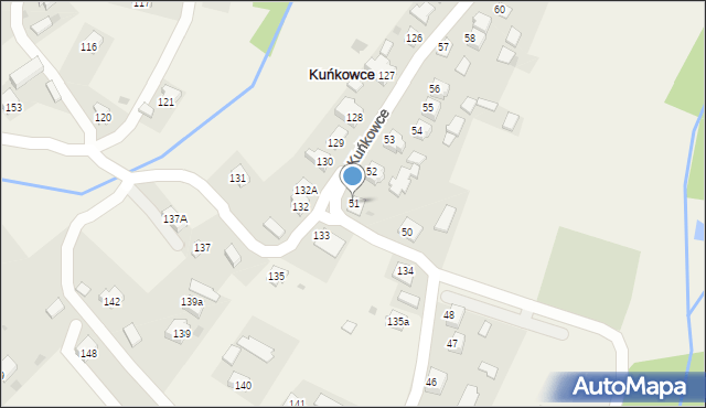 Kuńkowce, Kuńkowce, 51, mapa Kuńkowce