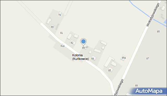 Kuńkowce, Kuńkowce, 83, mapa Kuńkowce