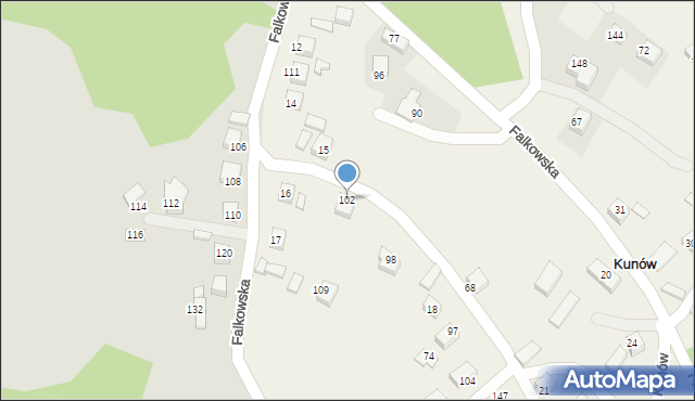 Kunów, Kunów, 102, mapa Kunów