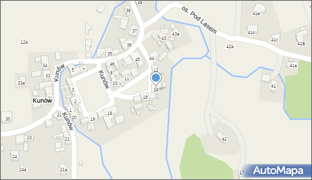 Kunów, Kunów, 14, mapa Kunów