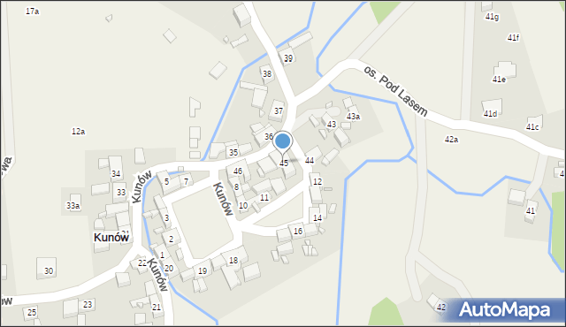 Kunów, Kunów, 45, mapa Kunów