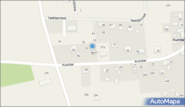 Kunów, Kunów, 58, mapa Kunów