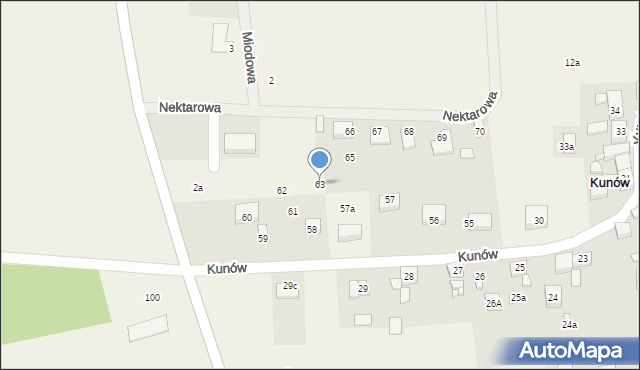 Kunów, Kunów, 63, mapa Kunów