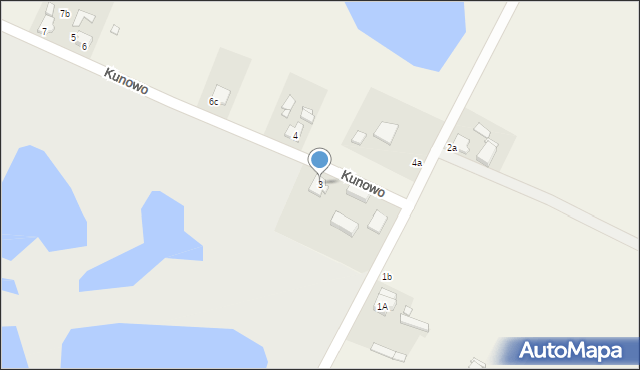 Kunowo, Kunowo, 3, mapa Kunowo