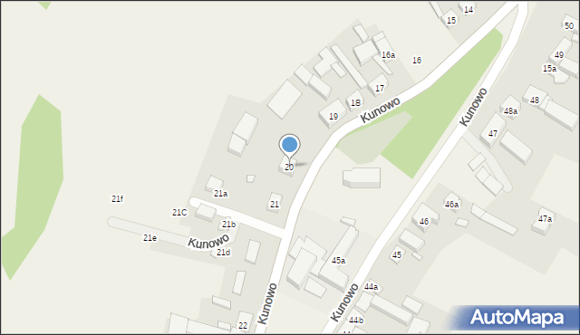 Kunowo, Kunowo, 20, mapa Kunowo