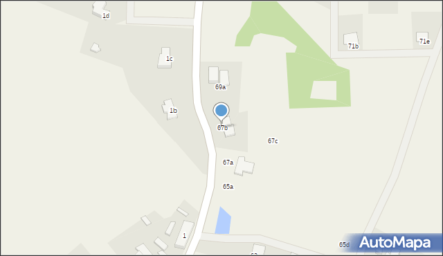 Kunowo, Kunowo, 67b, mapa Kunowo