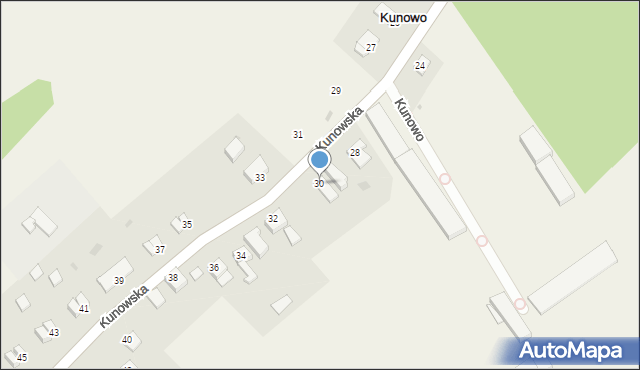 Kunowo, Kunowo, 30, mapa Kunowo