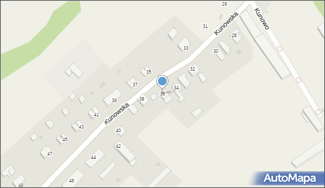 Kunowo, Kunowo, 36, mapa Kunowo