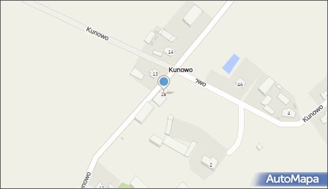 Kunowo, Kunowo, 1a, mapa Kunowo
