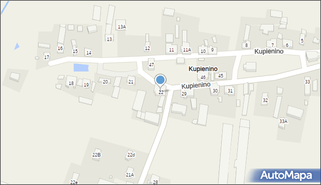 Kupienino, Kupienino, 22, mapa Kupienino