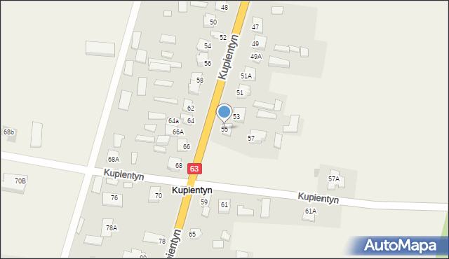 Kupientyn, Kupientyn, 55, mapa Kupientyn