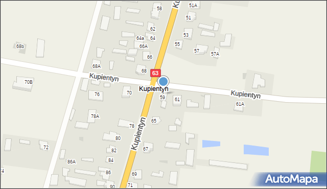 Kupientyn, Kupientyn, 63, mapa Kupientyn