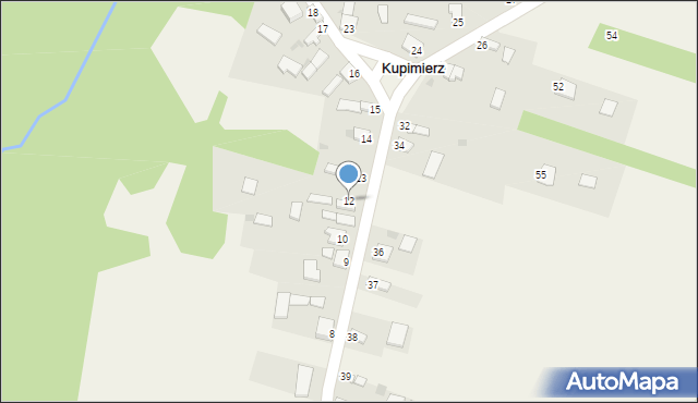 Kupimierz, Kupimierz, 12, mapa Kupimierz