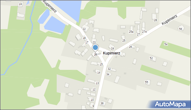 Kupimierz, Kupimierz, 16, mapa Kupimierz