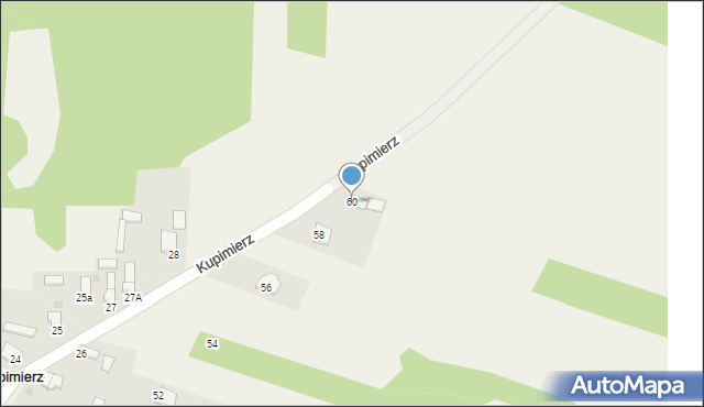 Kupimierz, Kupimierz, 60, mapa Kupimierz