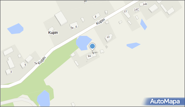 Kupin, Kupin, 9B, mapa Kupin