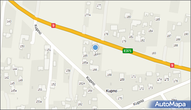 Kupno, Kupno, 167, mapa Kupno