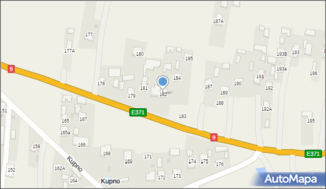 Kupno, Kupno, 182, mapa Kupno