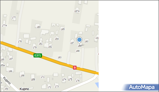 Kupno, Kupno, 189, mapa Kupno