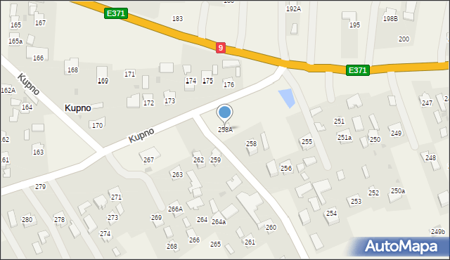 Kupno, Kupno, 258A, mapa Kupno